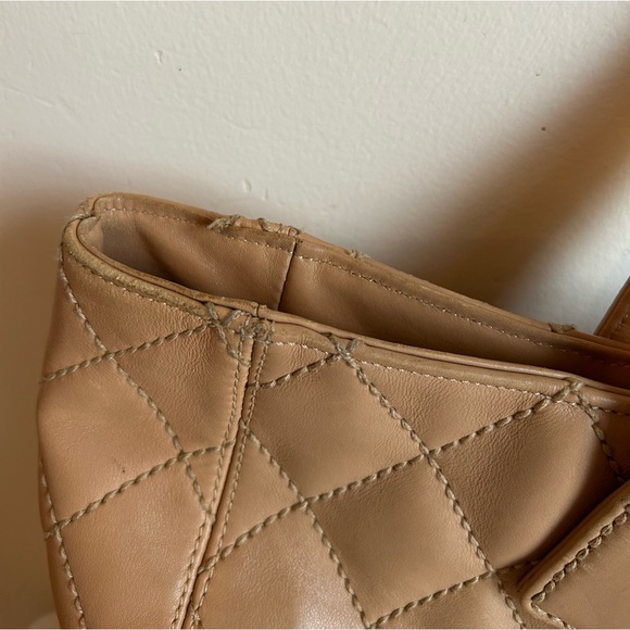 Chanel Tan Quilted Tote Bag - Picture 12 of 13
